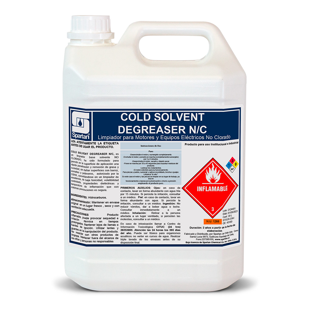 Cold Solvent Cleaner Metalmecánica - Spartan de Chile